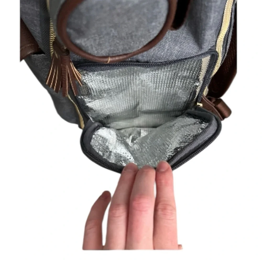 ITZY RITZY Heather Grey Boss Backpack Diaper Bag